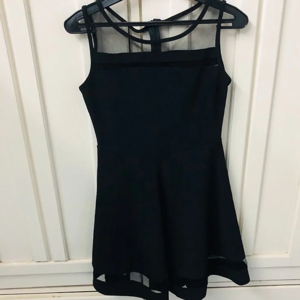 Mesh black skater dress - Picture 3 of 6